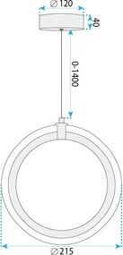 LED висящ плафон LHJ126-W Хром
