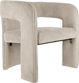 Бежово кресло от рипсено кадифе Vigor – Leitmotiv