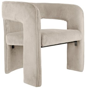 Бежово кресло от рипсено кадифе Vigor – Leitmotiv