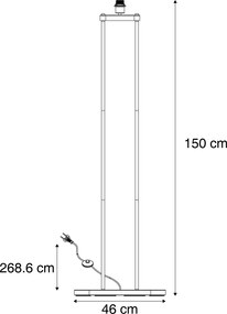 Модерна подова лампа бежова - Thijmen