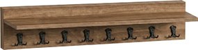 Sole melamine bedside table in walnut color 30x40x47,6см.