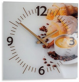 Кухненски часовник с дървени стрелки Кафе