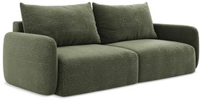 Зелен разтегателен диван с място за съхранение 238 cm Kalena – Makamii