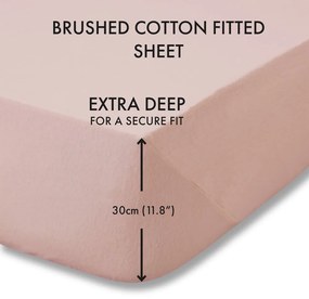 Розов памучен чаршаф 90x190 cm - Catherine Lansfield