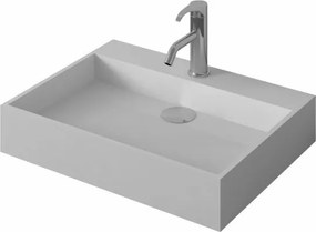 Мивка за баня ICB 4611, монтаж върху плот, iStone Solid Surface, бял, 60x46x13см