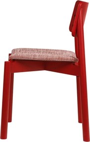 Червен трапезен стол за подреждане Wem – noo.ma