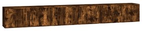 3188379 vidaXL ТВ шкафове със стенен монтаж, 3 бр, опушен дъб, 100x34,5x40 см
