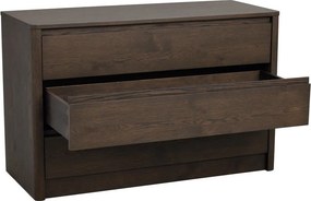 Скрин от декор от дъб в тъмно естествен цвят 110x70x45 cm Melstone – Rowico