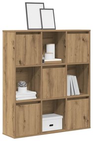 860408 vidaXL Библиотека, дъб артизан, 89x24x101,5 см, инженерно дърво