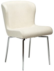 Кремав тапициран трапезен стол Glam – DAN-FORM Denmark