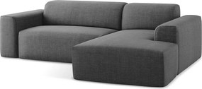 Сив ъглов диван (десен ъгъл) Keli – Makamii