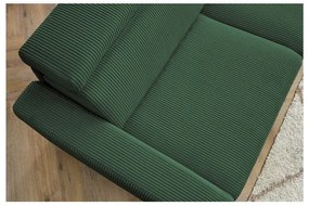 Тъмнозелен разтегателен ъглов диван от рипсено кадифе (променлив) Monaco – Bobochic Paris