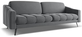 Сив кадифен диван 238 cm Nalu – Makamii