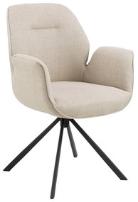 Кремав тапициран трапезен стол Aura – Actona