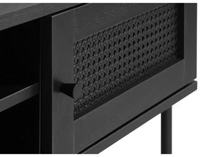 Черна маса за телевизор от дъб 120x43 cm Pensacola - Unique Furniture