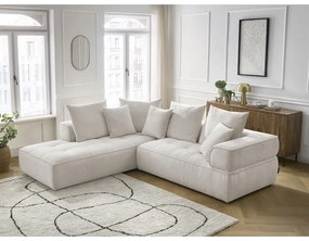 Бежов шенилов ъглов диван (ляв ъгъл/L форма) Whesley – Bobochic Paris