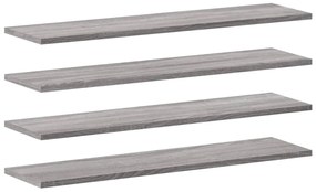 838263 vidaXL Стенни рафтове 4 бр сив сонома 80x20x1,5 см инженерно дърво