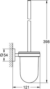 Тоалетна четка Grohe New Essentials-Антрацитмат