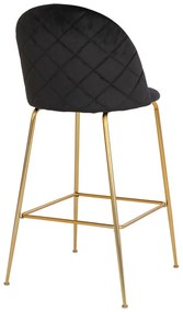 Бар столове от черно кадифе в комплект от 2 броя 108 см Lausanne - House Nordic