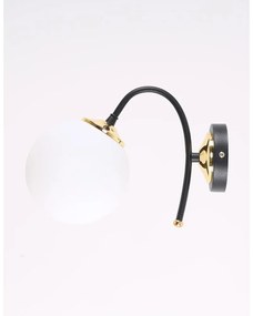 Черно-бяла стенна лампа ø 15 cm Yoyo - Squid Lighting
