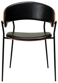 Черен/в тъмно естествен цвят трапезен стол с подлакътници Crib – DAN-FORM Denmark