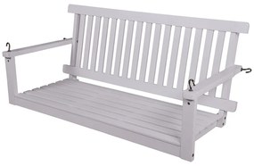 Бяла дървена градинска люлка Augusta - Garden Pleasure