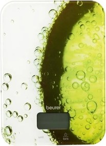 Кухненска везна Beurer KS 19 Fresh, До 5 кг, ТАРА, Сензорно управление, LCD, Стъкло, Ултратънка, Зелен