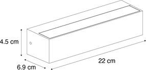 Модерен аплик черен с LED IP65 - Steph