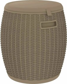 364156 vidaXL Градинска кутия за съхранение 4 в 1, светлокафява, полипропилен