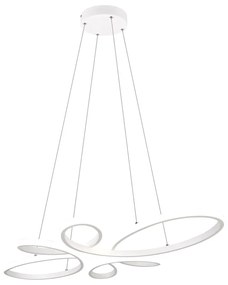 Бяло LED висящо осветително тяло Fly - Trio