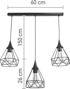 Светлина за окачване InLight 4024-3 RAIL-Mauro