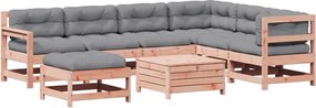 3250602 vidaXL Градински комплект с възглавници, 8 части, дугласко дърво масив