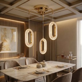 ВИСЯЩА ТАВАННА LED ЛАМПА G173-3CP GOLD