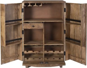 Шкаф за вино от масивно манго в естествен цвят брой бутилки 12, 74x122x46 cm Bombay – Interia Home &amp; Living