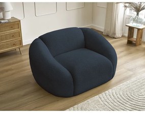Тъмносиньо кресло от букле Tina – Bobochic Paris