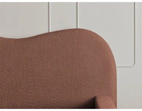 Оранжево тапицирано двойно легло с място за съхранение с включена подматрачна рамка 160x200 cm Orlane – Bobochic Paris