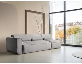 Светлосив модулна лежанка (ляв ъгъл) Flex Felix – Miuform