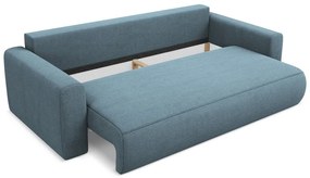 Светлосин разтегателен диван с място за съхранение 238 cm Kapua – Makamii