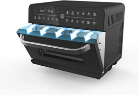 фурна Мултифункционална Airfryer 25 литра  ZEPHYR ZP 1441 V Deluxe  ZEPHYR, 25 литра, 1800W, 12 функции, Таймер, Черен - Black
