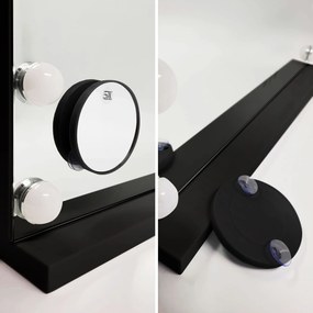 Огледало LED HOLLYWOOD Black 80x60