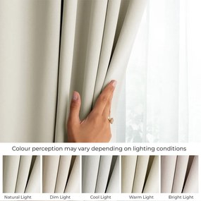 Кремаво затъмняващо перде 140x245 cm Eyelets – Restilo