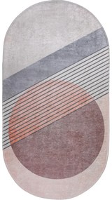 Миещ се килим в светло розово-сиво 60x100 cm Oval - Vitaus