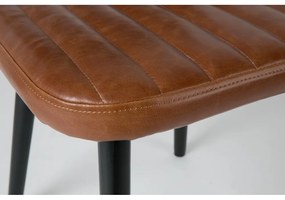 Кафяв трапезен стол в цвят коняк Jake Worn - White Label