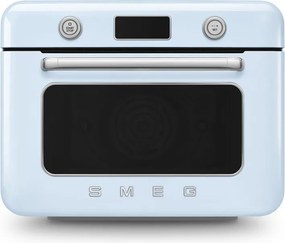 Мини фурна с комбинирана пара Smeg COF01PBEU, 1800 W, 10 функции, LCD дисплей, 40-230C, Пастелно синя
