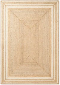 Кремав/в естествен цвят двустранен/ръчно изработен ютен килим 80x150 cm Looma – Hanse Home