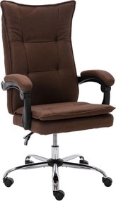 20365 vidaXL Офис стол, кафяв, текстил