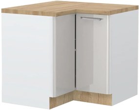 Подов ъглов шкаф Modena R-UG-2K-White - Gray light