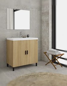 Комплект за баня Drop Roma 80 slim-Светъл естествен цвят