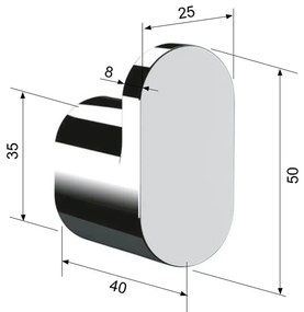 Матово черна стенна месингова кука Flori – Sapho