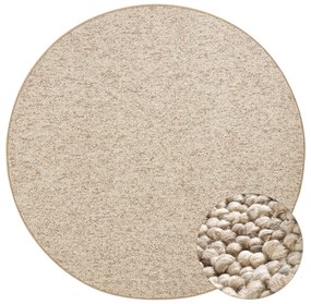 Светлокафяв кръгъл килим ø 200 cm Wolly – BT Carpet